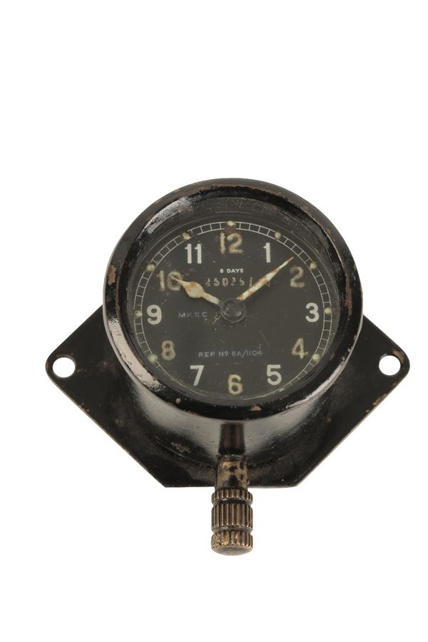 EIGHT DAY MILITARY AIRCRAFT COCKPIT CLOCK