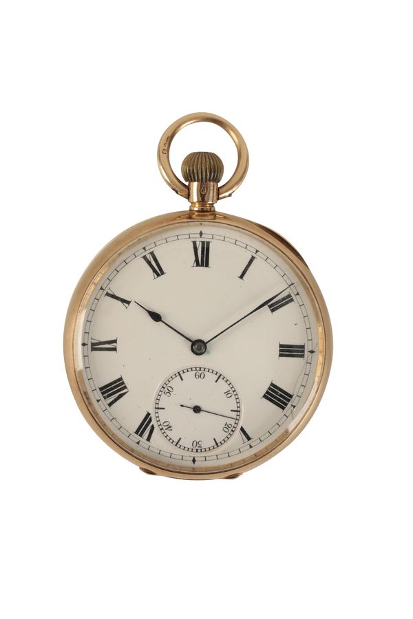 15CT GOLD GENTLEMAN'S OPEN-FACED POCKET WATCH