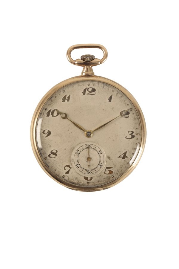 9CT GOLD GENTLEMAN'S OPEN-FACED POCKET WATCH