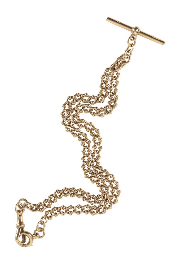 9CT GOLD CHAIN LINK POCKET WATCH CHAIN