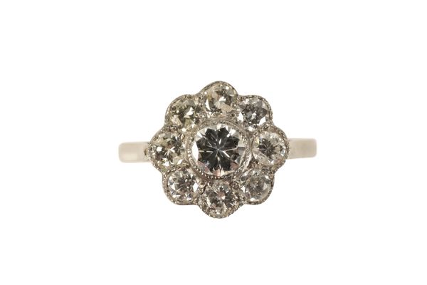 A DIAMOND CLUSTER RING