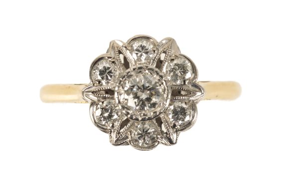 A DIAMOND CLUSTER RING