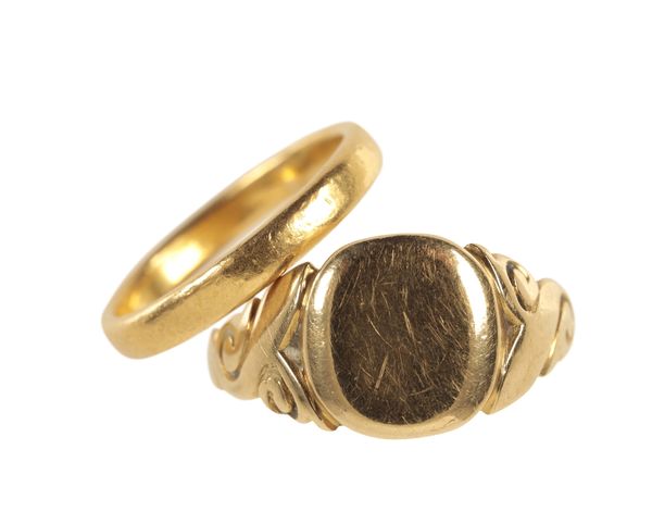 LATE VICTORIAN 22 CARAT GOLD WEDDING BAND