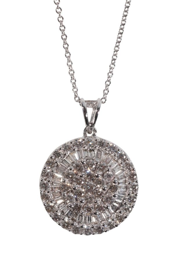 A DIAMOND CLUSTER PENDANT