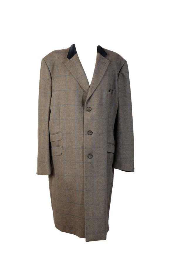 LOVAT GENTLEMANS OVERCOAT IN BLUE & GREY TWEED