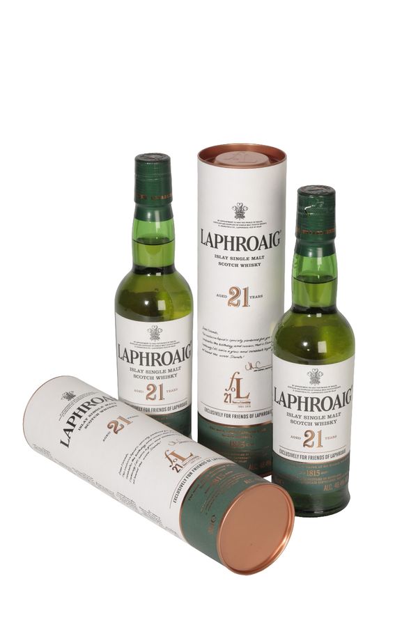 LAPHROAIG SINGLE MALT SCOTCH WHISKY, AGED 21 YEARS