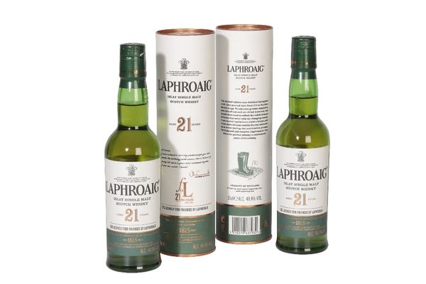 LAPHROAIG SINGLE MALT SCOTCH WHISKY, AGED 21 YEARS