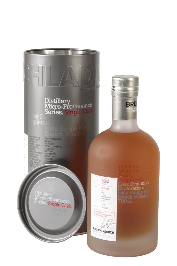 BRUICHLADDICH SINGLE MALT SCOTCH WHISKY, MICRO PROVENANCE, AGED 10 YEARS, 2004