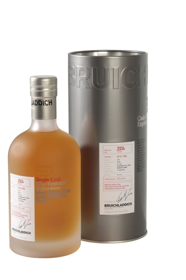 BRUICHLADDICH SINGLE MALT SCOTCH WHISKY, MICRO PROVENANCE, AGED 9 YEARS, 2004