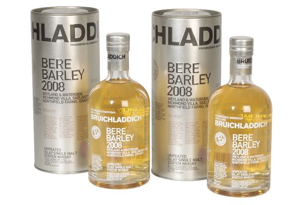 BRUICHLADDICH SINGLE MALT SCOTCH WHISKY, BERE BARLEY, AGED 6 YEARS, 2008