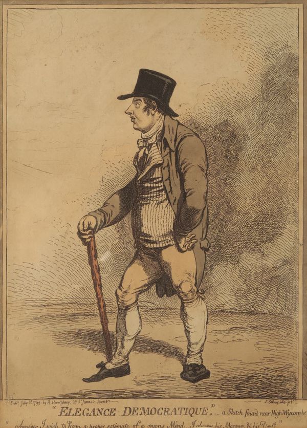 AFTER JAMES GILLRAY (1757-1815) 'Elegance Democratique - A Sketch Found near High Wycombe'