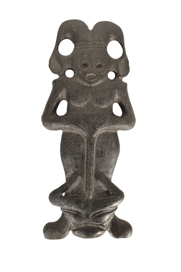 CARVED CHINESE JADE FIGURE OF A HUMANOID, IN THE NEOTHILIC STYLE