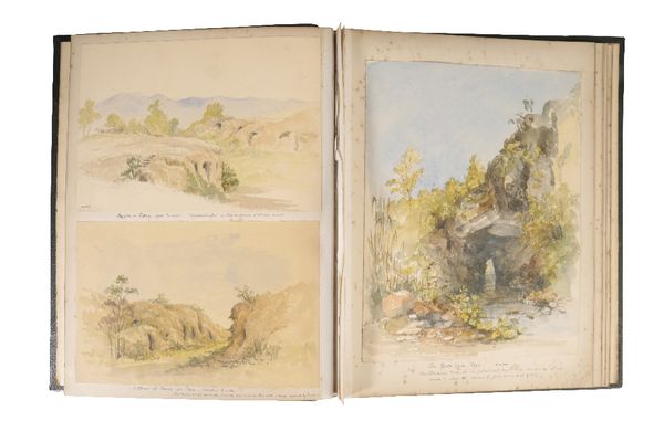 ENGLISH SCHOOL, LATE 19TH CENTURY An album of watercolour and pencil views of Northern Italy