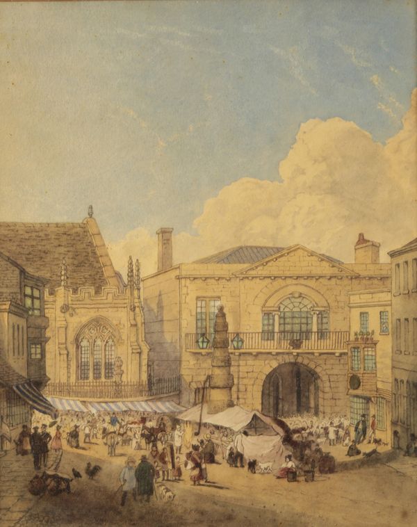 ENGLISH SCHOOL, 19TH CENTURY 'Dorchester - View of the Town Hall and Market Place..'