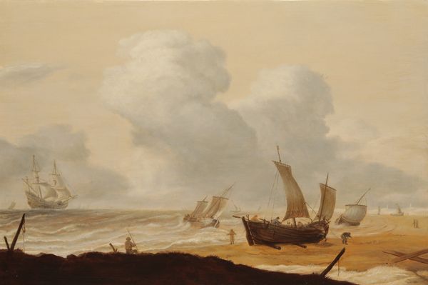 AFTER PIETER MULIER (1610-1659) Coastal scene with fisherman