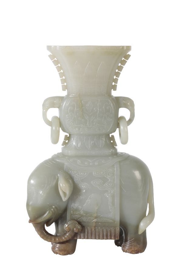 CARVED JADE FIGURE, QING OR LATER