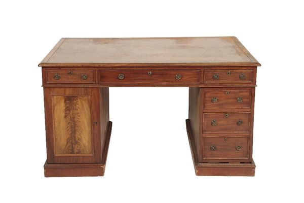 EDWARDIAN MAHOGANY PARTNERS DESK