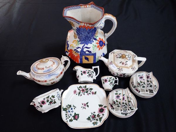 AN EARLY 19th CENTURY SPODE FELSPAR PART TEA SERVICE