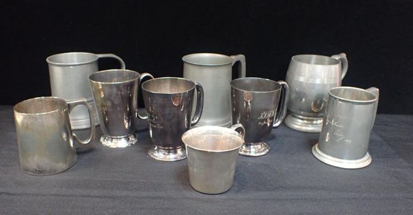 A WALLACE STERLING SILVER CHRISTENING TANKARD