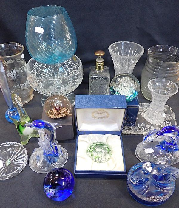 TWO SELKIRK GLASS PAPERWEIGHTS