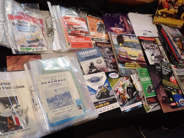 A QUANTITY OF MOTOR RACING EPHEMERA