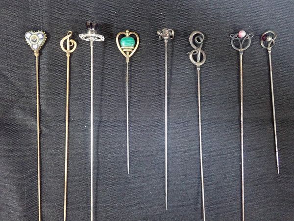 TWO CHARLES HORNER HAT PINS