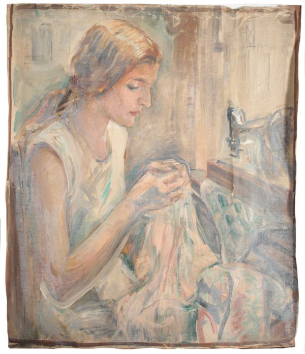ENGLISH SCHOOL, 20TH CENTURY Interior scene