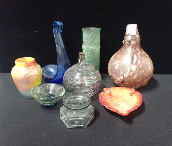 A COLLECTION OF MODERN ART GLASS