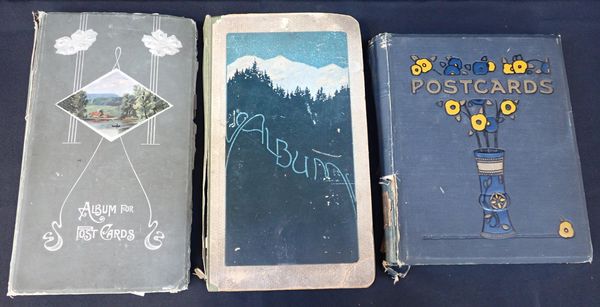 THREE POST CARD ALBUMS