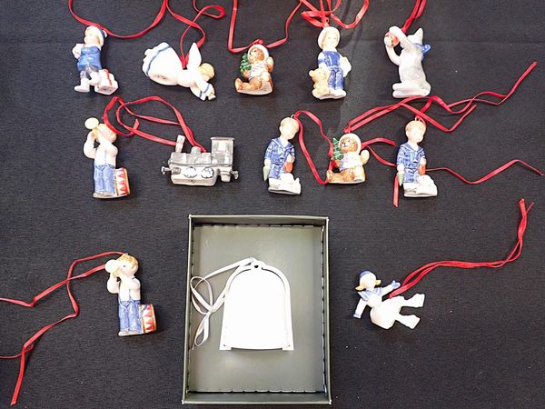 ROYAL COPENHAGEN: THIRTEEN CHRISTMAS ORNAMENTS