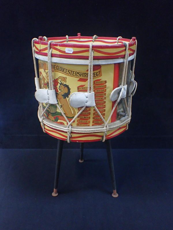 A REGIMENTAL DRUM: CITY OF BRISTOL AND GLOUCESTERSHIRE