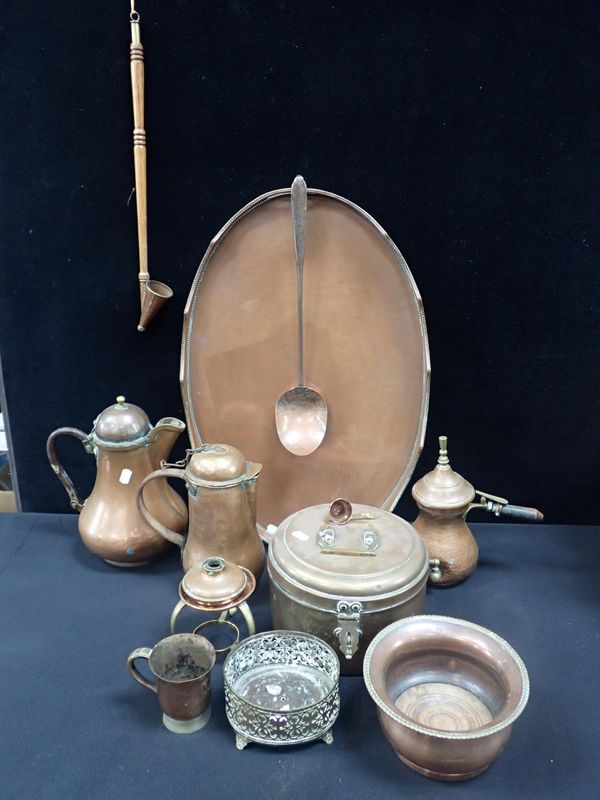 A COLLECTION OF COPPER AND BRASS WARE