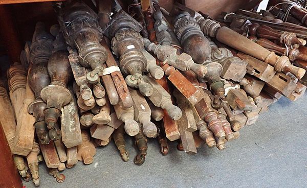 A LARGE QUANTITY OF OLD TABLE LEGS