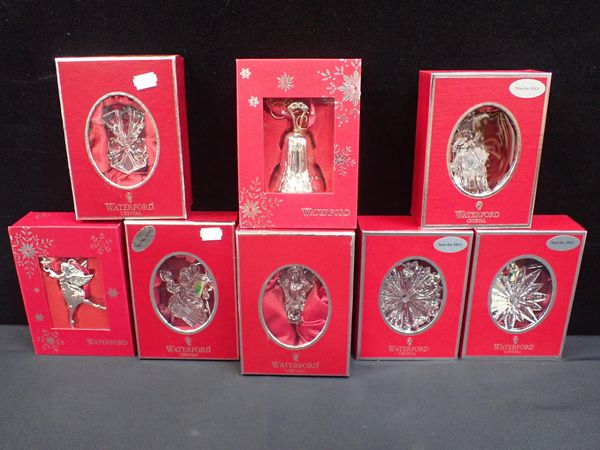 A COLLECTION OF WATERFORD CHRISTMAS ORNAMENTS