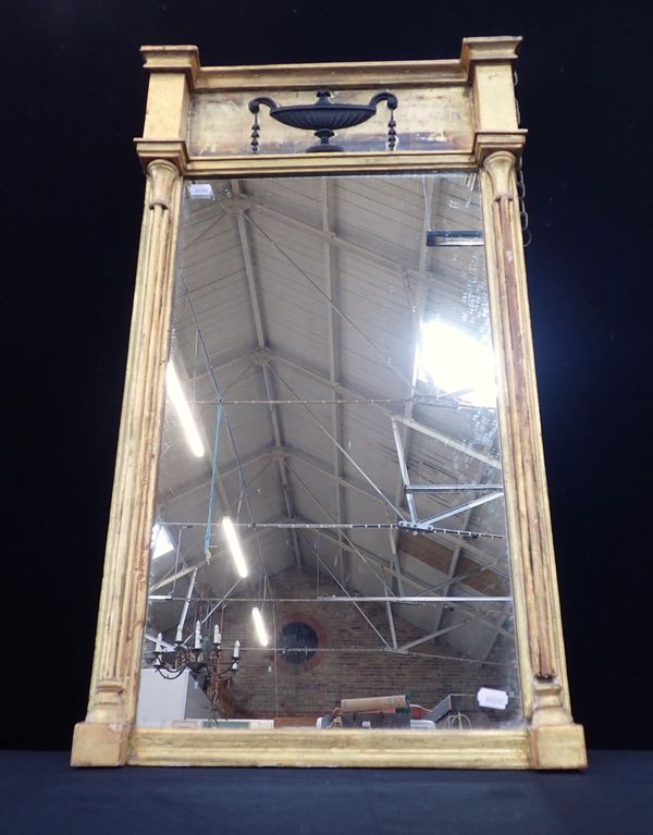 A REGENCY STYLE GILT PIER MIRROR