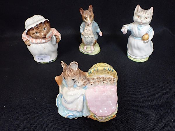 FOUR BESWICK BEATRIX POTTER FIGURES