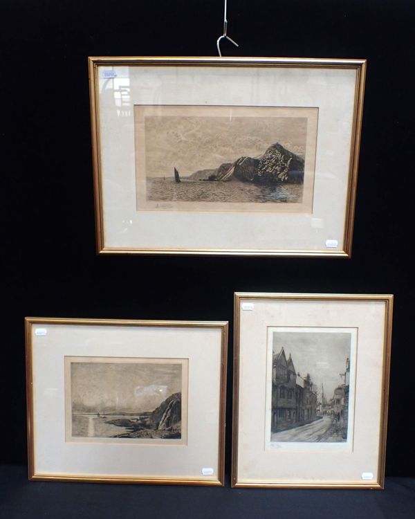 WILLIAM PYE (1855-1934) Three coastal and harbour scenes