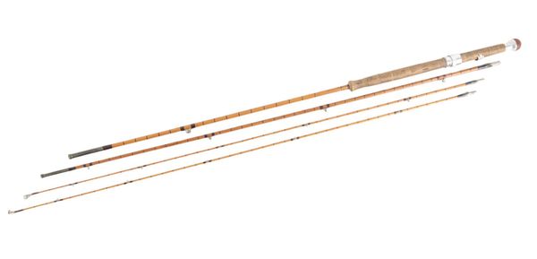 A HARDY "THE WYE" SPLIT CANE FOUR PIECE ROD