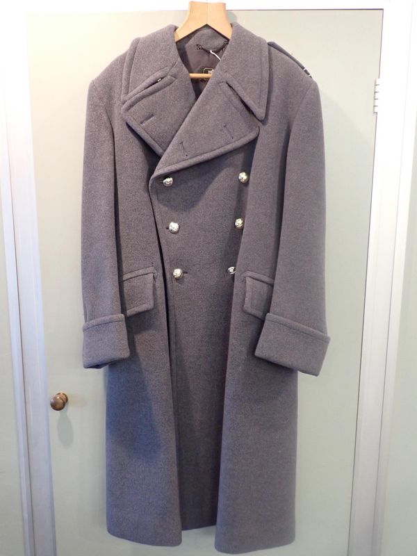 AN RAF  OFFICER'S GREATCOAT, BY CROMBIE