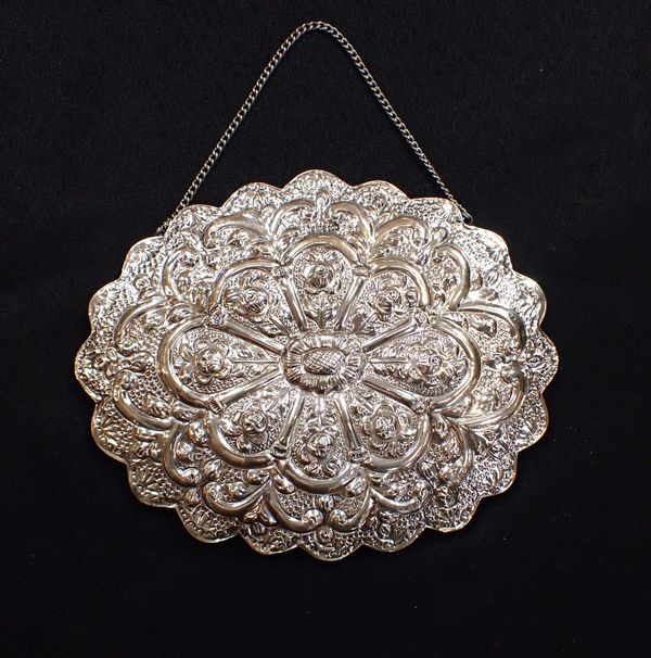 A TURKISH 900 SILVER FRAMED MIRROR