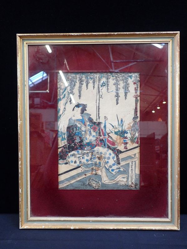 KUNISADA - PRINCE GENJI, EDO PERIOD, WOODBLOCK PRINT