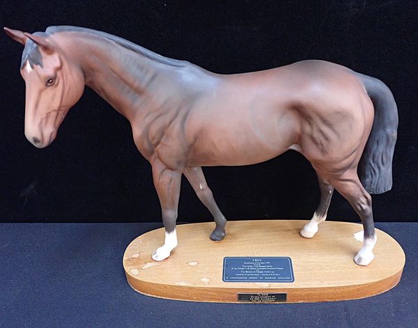 BESWICK: A CONNOISSEUR MODEL RACEHORSE; 'TROY'
