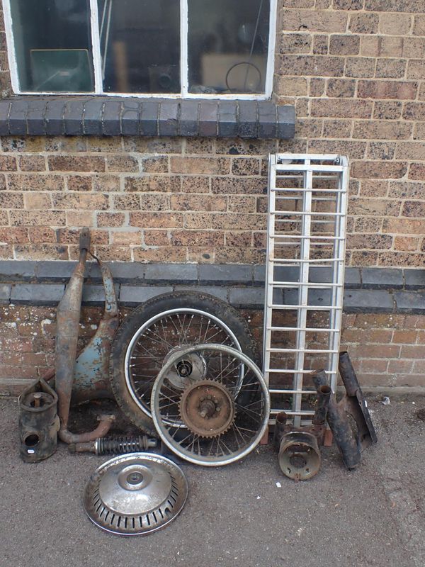 A QUANTITY OF MOTORBIKE SPARES