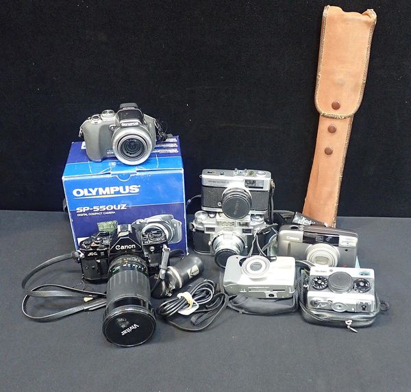 VINTAGE CANON A-1 CAMERA WITH VIVITAR MACRO ZOOM 28-210mm