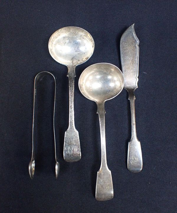 A PAIR OF SILVER SAUCE LADLES, JONATHAN HAYNE, LONDON 1832