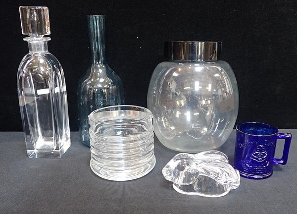 AN ORREFORS STYLE DECANTER