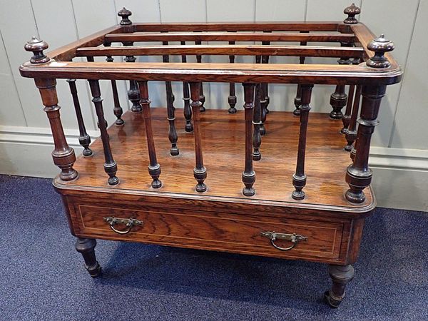 A VICTORIAN ROSEWOOD CANTERBURY