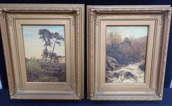 Lot 589 - HENRY ROLLETT (19th CENTURY): MOUNTAIN STREAM