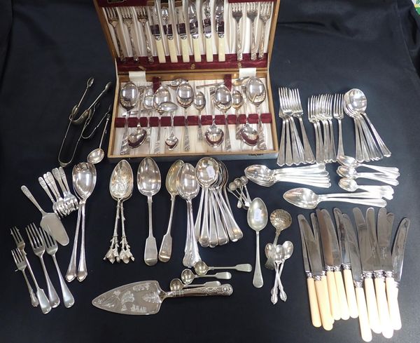 A QUANTITY OF SILVER-PLATED WARE