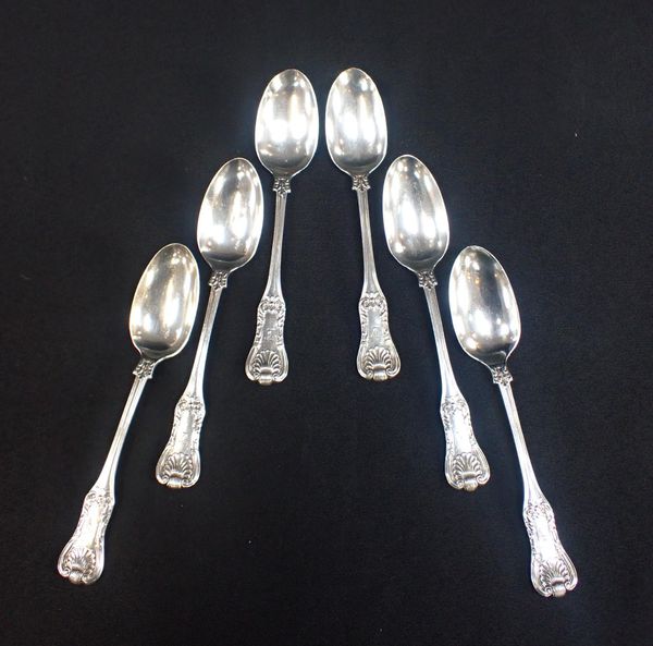 SIX SCOTTISH SILVER TABLESPOONS, MITCHELL & SON